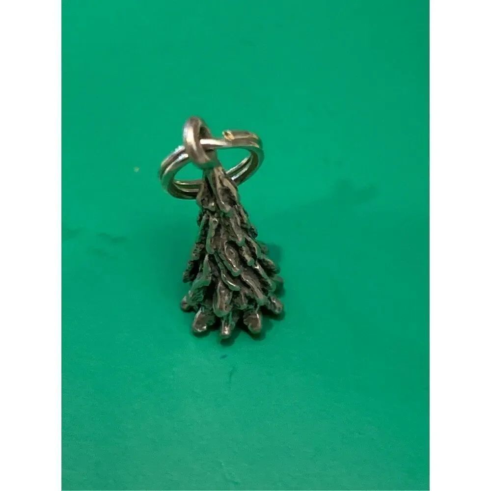 Christmas Tree Sterling Silver Jewelry Charm #holiday